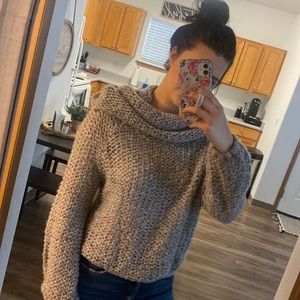 Grey knit sweater